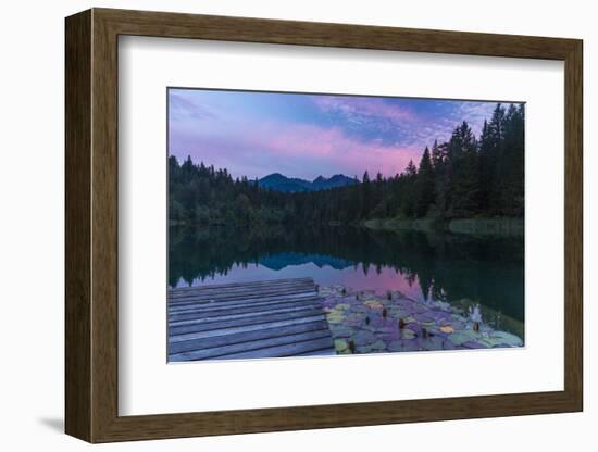 Evening Mood in the Crestasee at Flims-Armin Mathis-Framed Photographic Print