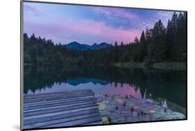 Evening Mood in the Crestasee at Flims-Armin Mathis-Mounted Photographic Print
