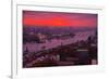 Evening Mood in the Hamburg Harbour-Thomas Ebelt-Framed Photographic Print