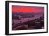 Evening Mood in the Hamburg Harbour-Thomas Ebelt-Framed Photographic Print