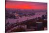 Evening Mood in the Hamburg Harbour-Thomas Ebelt-Stretched Canvas