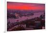 Evening Mood in the Hamburg Harbour-Thomas Ebelt-Framed Premium Photographic Print