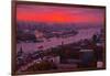 Evening Mood in the Hamburg Harbour-Thomas Ebelt-Framed Photographic Print