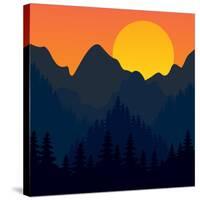 Evening Mountains Forest-Zolotnyk Mariana-Stretched Canvas