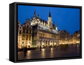 Evening, Musee De La Ville De Bruxelles, Grand Place, Brussels, Belgium, Europe-Martin Child-Framed Stretched Canvas