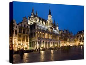Evening, Musee De La Ville De Bruxelles, Grand Place, Brussels, Belgium, Europe-Martin Child-Stretched Canvas