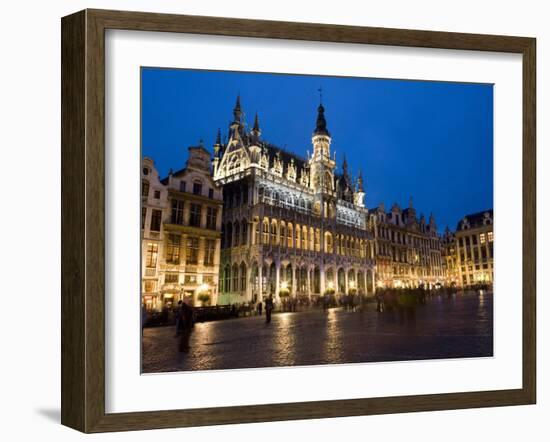 Evening, Musee De La Ville De Bruxelles, Grand Place, Brussels, Belgium, Europe-Martin Child-Framed Photographic Print