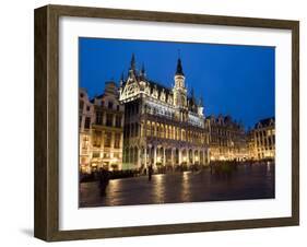 Evening, Musee De La Ville De Bruxelles, Grand Place, Brussels, Belgium, Europe-Martin Child-Framed Photographic Print