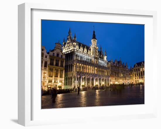 Evening, Musee De La Ville De Bruxelles, Grand Place, Brussels, Belgium, Europe-Martin Child-Framed Photographic Print