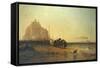 Evening off St Michael's Mount, 1855-James Webb-Framed Stretched Canvas