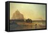 Evening off St Michael's Mount, 1855-James Webb-Framed Stretched Canvas