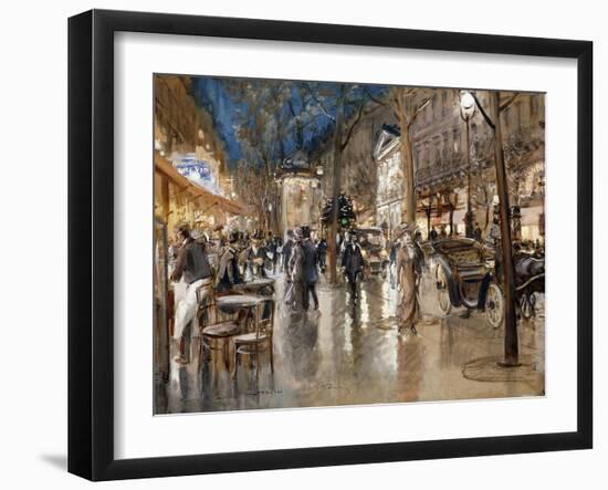 Evening on a Parisian Boulevard-Stein Georges-Framed Giclee Print