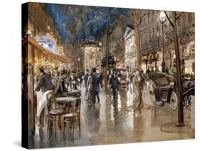 Evening on a Parisian Boulevard-Stein Georges-Stretched Canvas