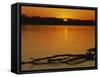 Evening on Missouri River, Callaway County, Missouri, USA-Charles Gurche-Framed Stretched Canvas