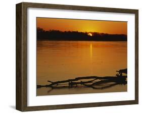 Evening on Missouri River, Callaway County, Missouri, USA-Charles Gurche-Framed Premium Photographic Print