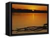 Evening on Missouri River, Callaway County, Missouri, USA-Charles Gurche-Framed Stretched Canvas