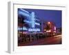 Evening on Ocean Drive, South Beach, Miami, Florida, USA-Robin Hill-Framed Premium Photographic Print