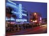 Evening on Ocean Drive, South Beach, Miami, Florida, USA-Robin Hill-Mounted Premium Photographic Print