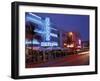 Evening on Ocean Drive, South Beach, Miami, Florida, USA-Robin Hill-Framed Photographic Print