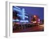 Evening on Ocean Drive, South Beach, Miami, Florida, USA-Robin Hill-Framed Photographic Print