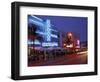 Evening on Ocean Drive, South Beach, Miami, Florida, USA-Robin Hill-Framed Photographic Print