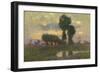 Evening on the Plain (Oil on Board)-Adrian Scott Stokes-Framed Giclee Print