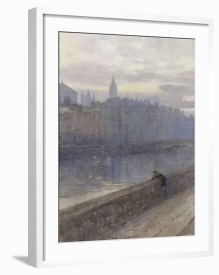 Evening on the River Liffey with St John's Church in Distance, 1905-Rose Maynard Barton-Framed Giclee Print