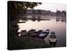 Evening on the River Mayenne at Grez Neuville, Loire Valley, Pays De La Loire, France-Sheila Terry-Stretched Canvas