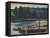 'Evening on the River Seine', c1910, (1912)-Alexander Jamieson-Framed Stretched Canvas