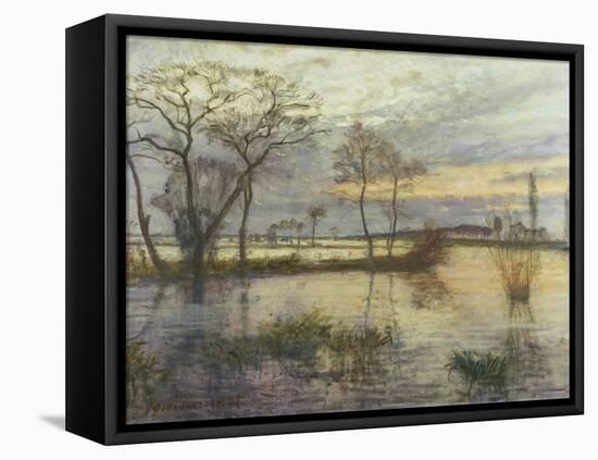 Evening on the river Wümme. 1938-Otto Modersohn-Framed Stretched Canvas