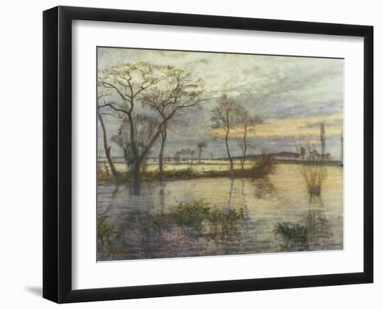 Evening on the river Wümme. 1938-Otto Modersohn-Framed Giclee Print