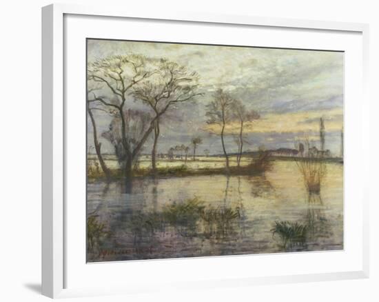 Evening on the river Wümme. 1938-Otto Modersohn-Framed Giclee Print