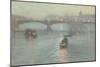 Evening on the Seine, C.1888 (Pastel on Prepared Canvas)-Birge Harrison-Mounted Giclee Print