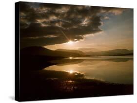 Evening Over Loch Ba Showing the Mountains of Glencoe Scotland-null-Stretched Canvas