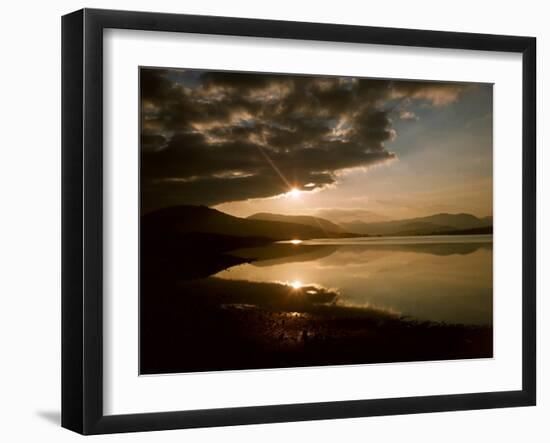 Evening Over Loch Ba Showing the Mountains of Glencoe Scotland-null-Framed Premium Photographic Print