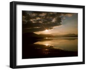 Evening Over Loch Ba Showing the Mountains of Glencoe Scotland-null-Framed Premium Photographic Print