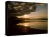 Evening Over Loch Ba Showing the Mountains of Glencoe Scotland-null-Stretched Canvas