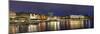 Evening Panorama of Hamburg from Alster Lake-bbsferrari-Mounted Photographic Print