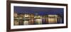 Evening Panorama of Hamburg from Alster Lake-bbsferrari-Framed Photographic Print