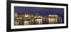 Evening Panorama of Hamburg from Alster Lake-bbsferrari-Framed Photographic Print