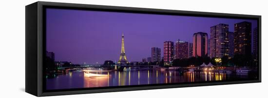 Evening Paris France-null-Framed Stretched Canvas