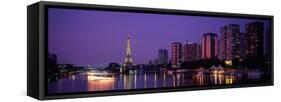 Evening Paris France-null-Framed Stretched Canvas