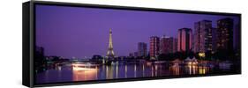 Evening Paris France-null-Framed Stretched Canvas