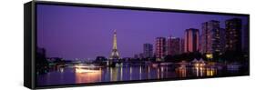 Evening Paris France-null-Framed Stretched Canvas