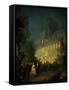 Evening Party at Tuileries During Second Empire-null-Framed Stretched Canvas