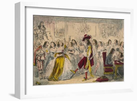 Evening Party - Time of Charles Ii, 1850-John Leech-Framed Giclee Print