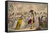 Evening Party - Time of Charles Ii, 1850-John Leech-Framed Stretched Canvas