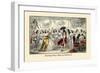 Evening Party, Time of Charles II-John Leech-Framed Art Print