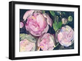 Evening Peonies II-Albena Hristova-Framed Art Print