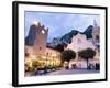 Evening, Piazza Ix Aprile, Torre Dell Orologio, Church of San Giuseppe, Taormina, Sicily, Italy-Martin Child-Framed Photographic Print